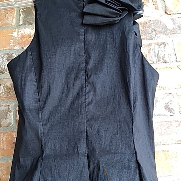 Cache sz4 Sexy Black Sheath w/ruffle accent neck - Picture 5 of 8